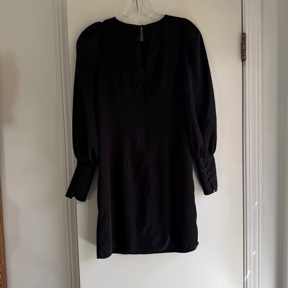 Banana Republic Black Long Sleeve Mini Dress Petite 00 Career Party - Picture 7 of 8